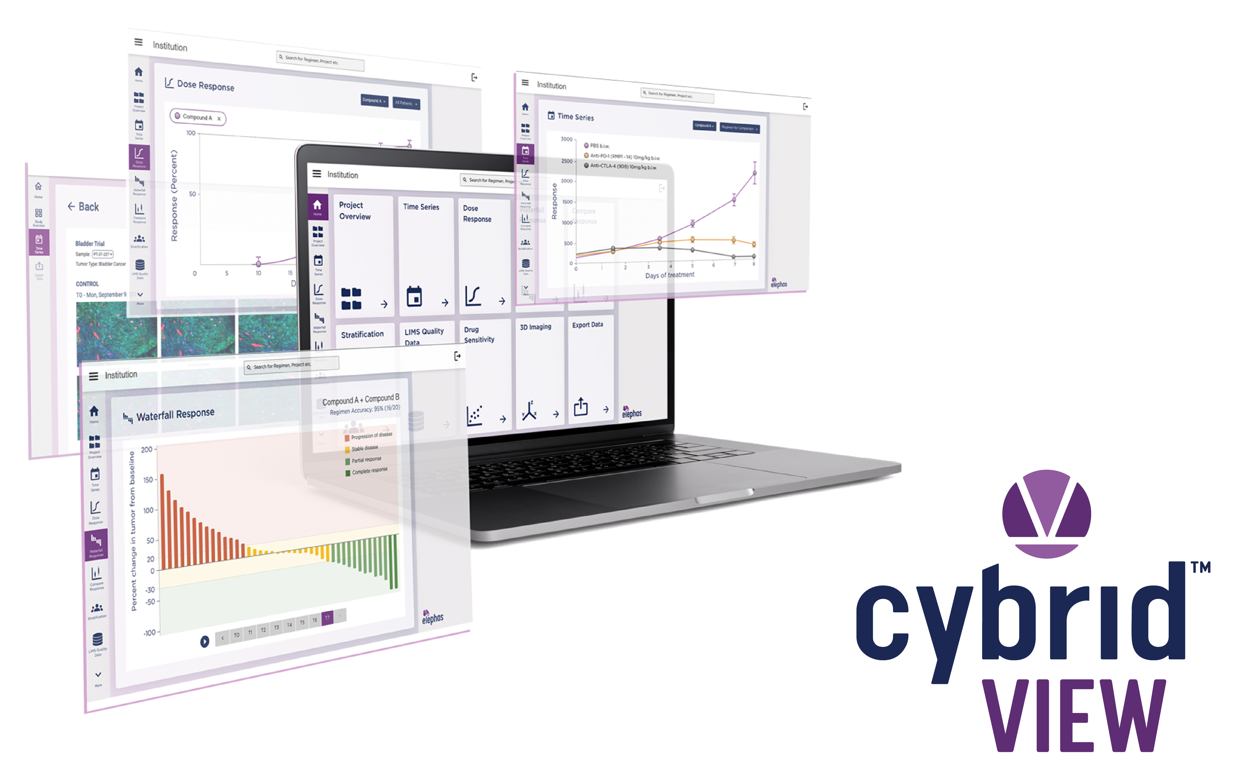 Laptops with cybrid view logo